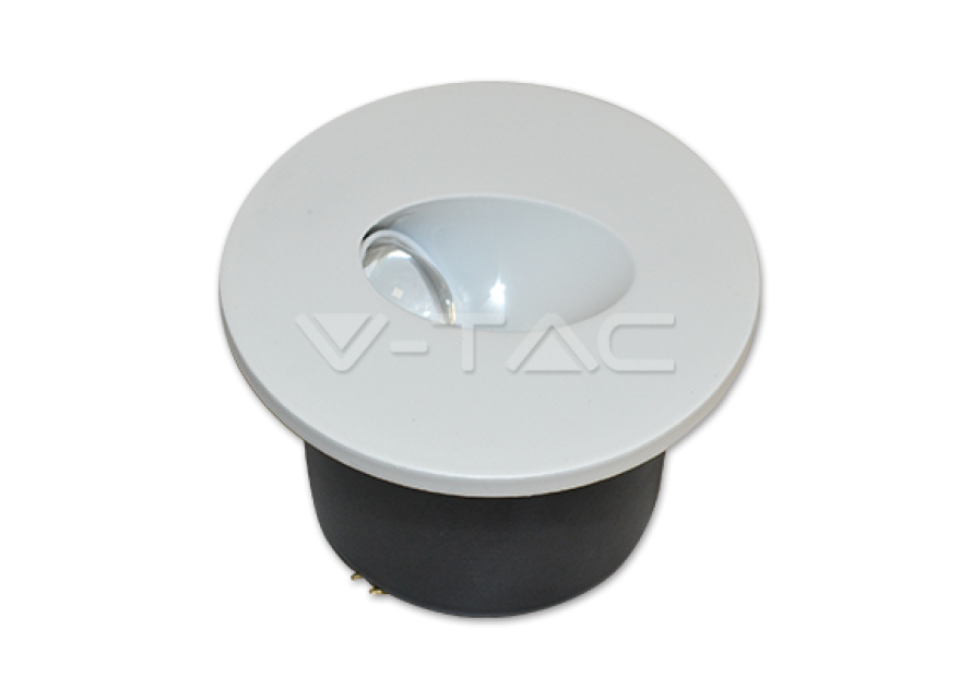 FARETTO LED 3W IP20 ROTONDO LUCE BIANCA NATURALE 4500K V-TAC VT-1109 1208 